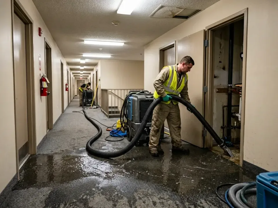 multi-unit-apartment-hallway-f-005 — frequently asked questions, Emergency Burst Pipe Water Extraction & Removal in St. Robe…